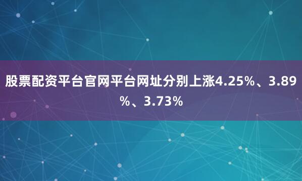 股票配资平台官网平台网址分别上涨4.25%、3.89%、3.73%